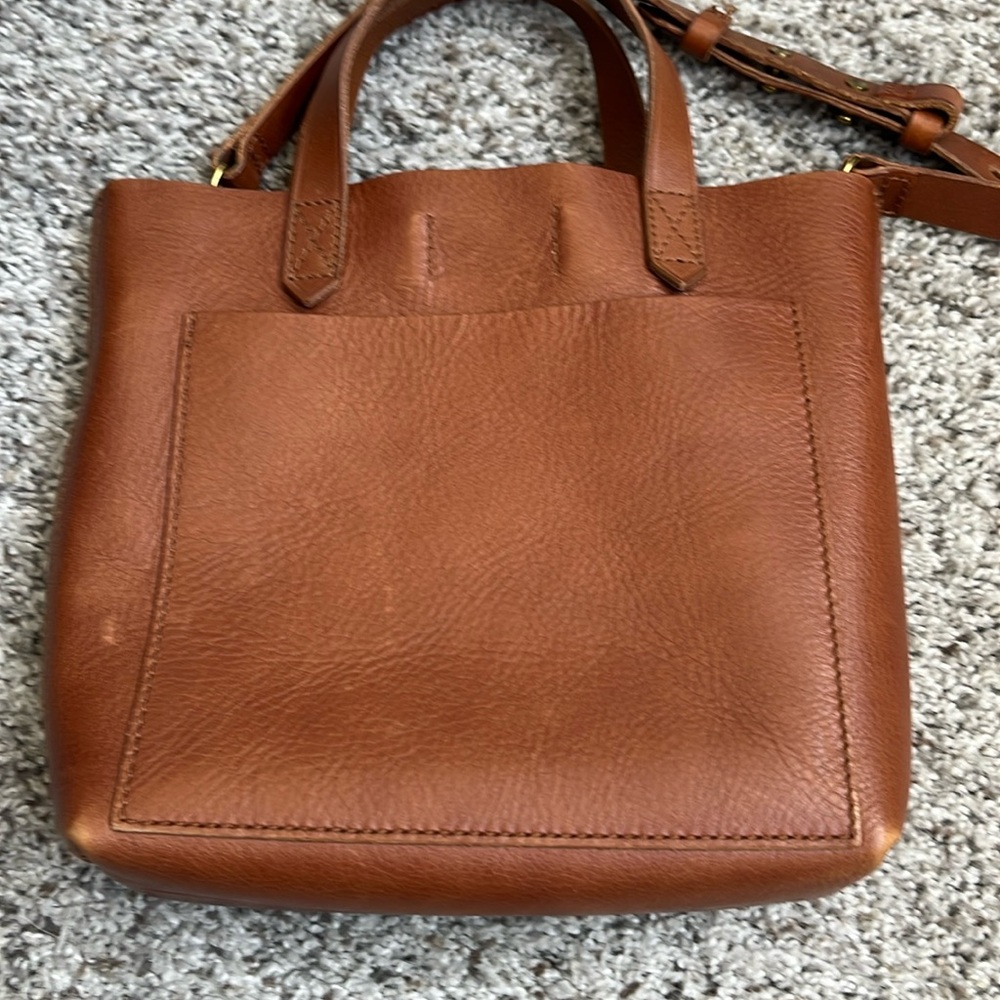 Madewell Brown Leather Small Transport Crossbody Bag